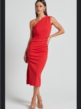 Showpo Monette One-Shoulder Midi Dress